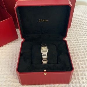 CARTIER 🔴 WATCH STEEL TANK FANCAISE SMALL